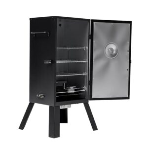 Masterbuilt® 30-inch Electric Vertical BBQ Smoker with Analog Temperature Control, Chrome Smoking Racks and 535 Cooking Square Inches in Black, Model MB20070210