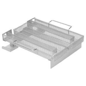 High M Shaped BBQ Cold Smoke Generator for Grilling Meat and Veggies, Stainless Steel Smoker Tray for Cold/Hot Smoking