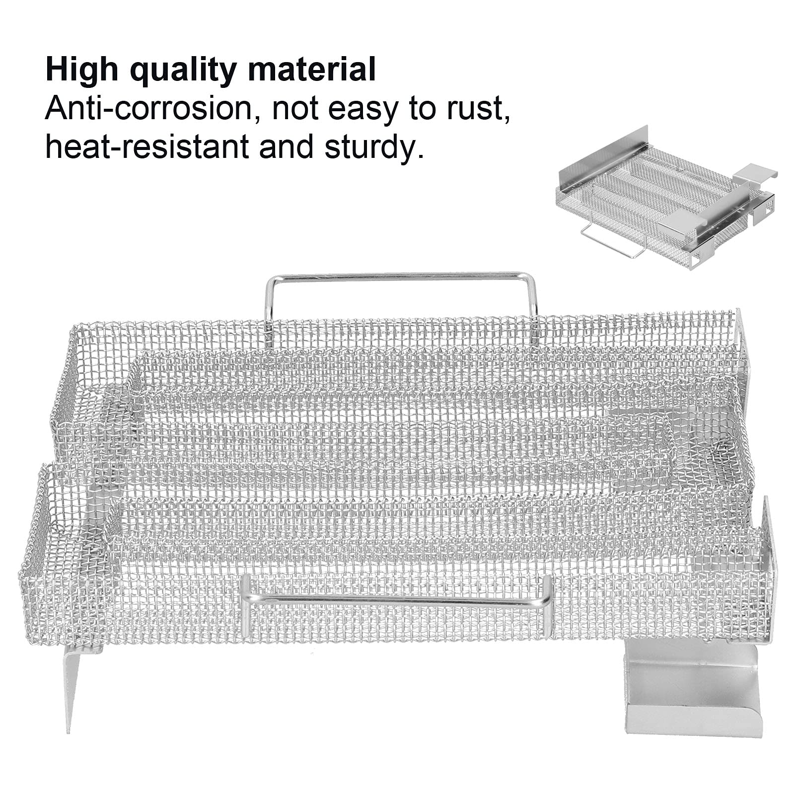 High M Shaped BBQ Cold Smoke Generator for Grilling Meat and Veggies, Stainless Steel Smoker Tray for Cold/Hot Smoking