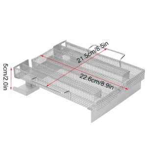 High M Shaped BBQ Cold Smoke Generator for Grilling Meat and Veggies, Stainless Steel Smoker Tray for Cold/Hot Smoking