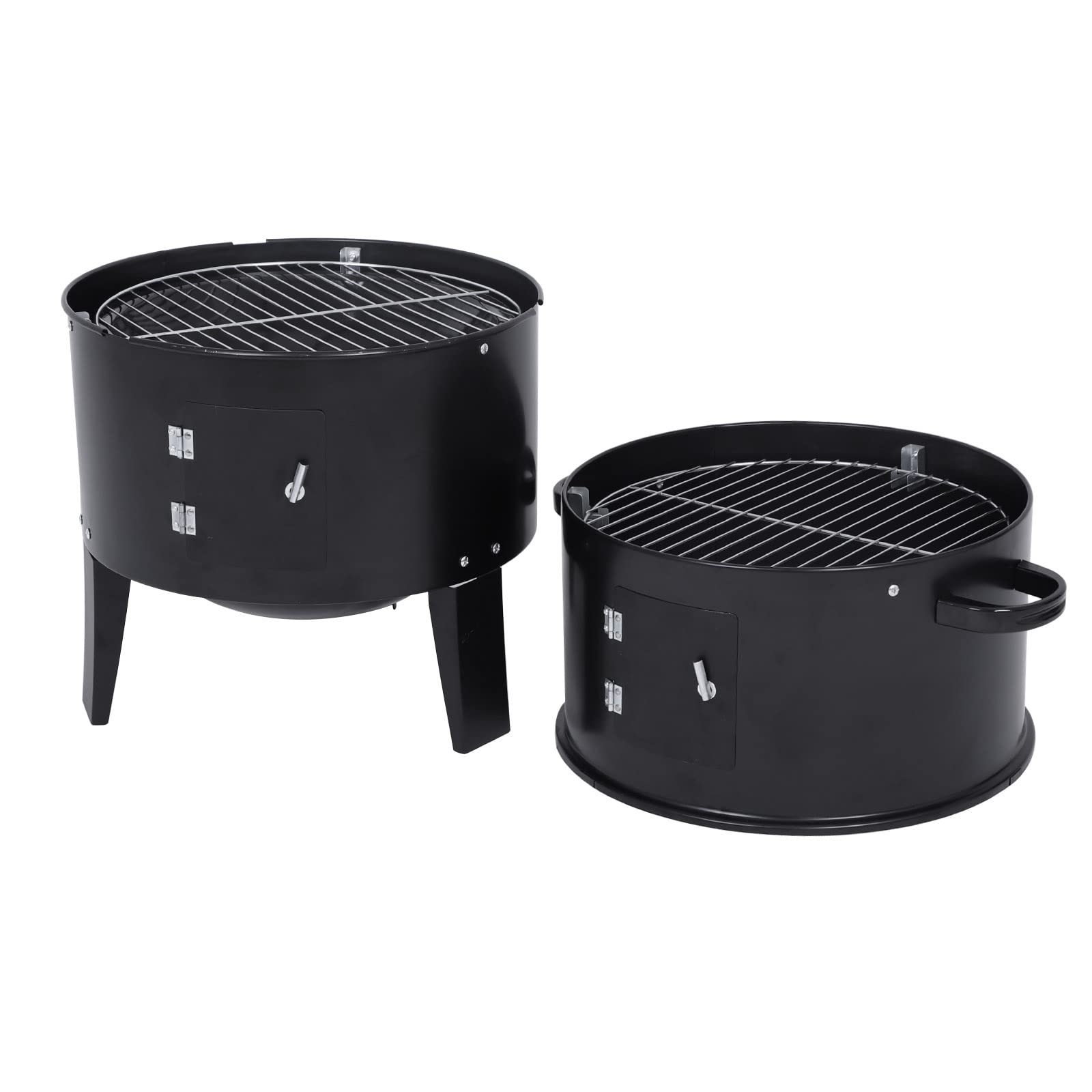 Artudatech 3-in-1 Detachable Vertical Charcoal Smoker Portable BBQ Smoker Grill