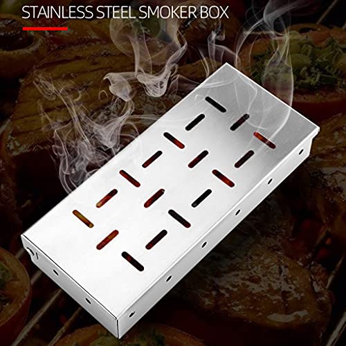 Ankexin BBQ Grill Smoker Box Outdoor Camping Smoking Mesh Boxes Smoke Generator Stainless Barbecue Pellet Smoker Kitchen Utensil