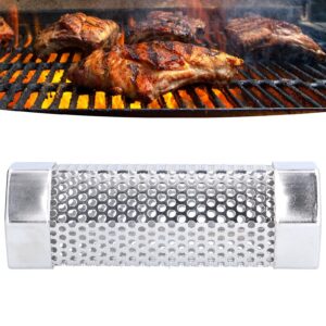 Smoker Tube Grill 304 Generator Pipe Bbq Hex Smoke Box Smoke Tube Tools Fruitwood for Stainless Steel Pipe Tube Smoky Grilled Smokers (Length 15.4CM*Height 5CM [order selection:)