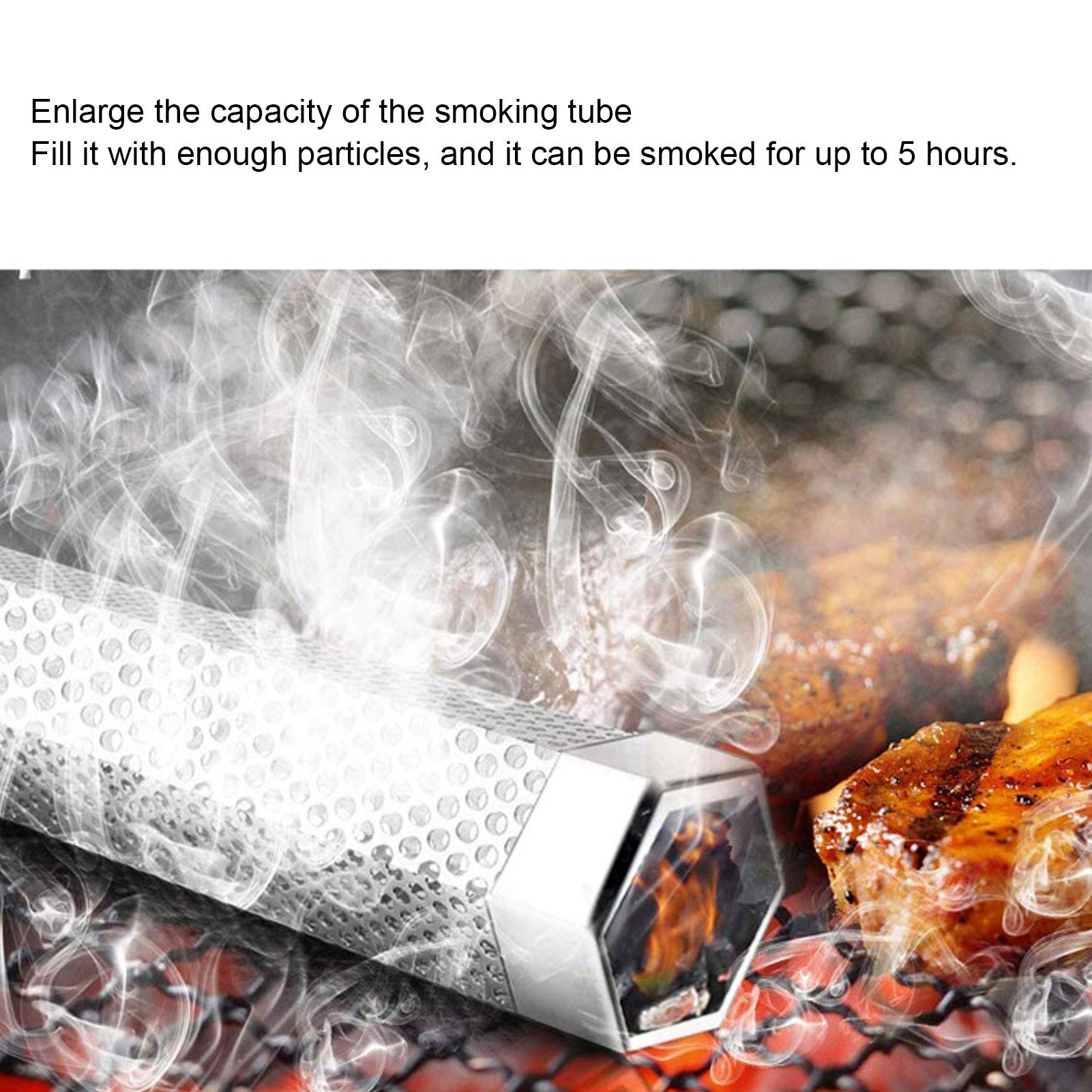 Topyond Portable Stainless Steel Smoking Tubes - BBQ Accessories for Outdoor Parties and Camping, Suitable for All Barbecues and Smokers