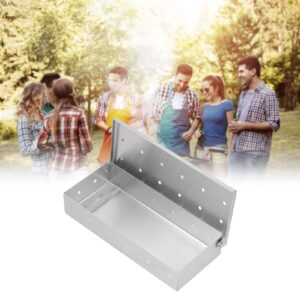 Yitre Barbecue Grill Box, for Party for Picnic for Family Wood Chip Smoker Box Stainless Steel