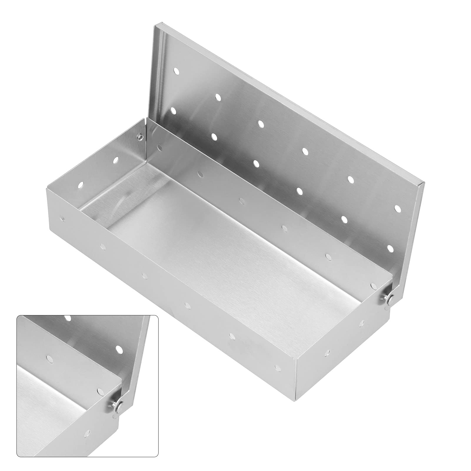 Yitre Barbecue Grill Box, for Party for Picnic for Family Wood Chip Smoker Box Stainless Steel