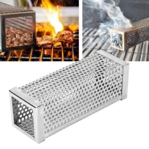 Pellet Smoker Tube, Stainless Steel BBQ Wood Pellet Tube SmokerBBQ Grill Smoker Tube Tools Outdoor railingsbecue Accessory for Grilled Foods