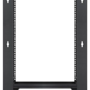 Intellinet 15U 19" 2 Post Open Frame Server Wall Mount Rack - 180 Degree Gate Swing, Flatpacked, Antistatic Powder Coated Steel – for IT Network Equipment & AV Devices – 3 Yr Mfg Warranty – 716208