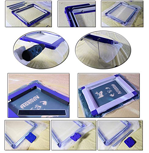 TECHTONGDA 16x20 Inch Screen Frame Mesh Silk Screen Printing Mesh Stretching Frame Glue Free Stretch Screen Frame
