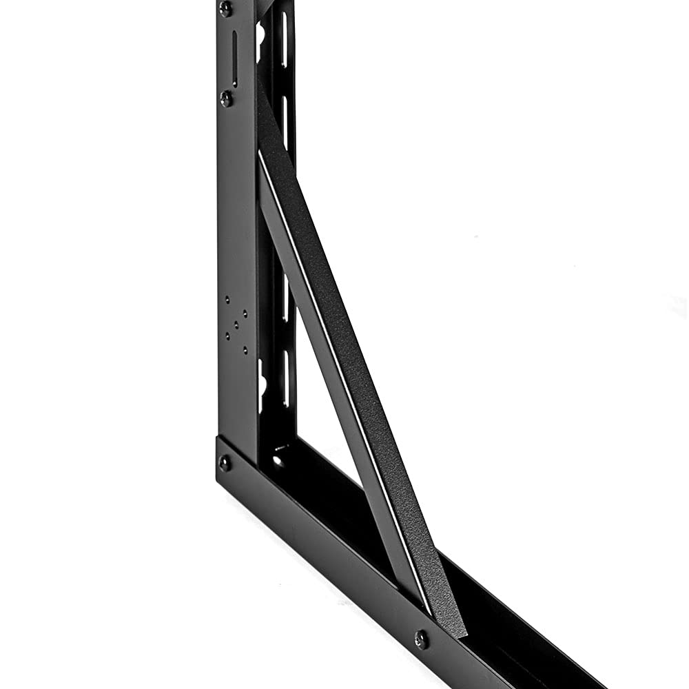 NavePoint 15U Open Frame Wall Mount Server Rack for 19" Networking IT Equipment & A/V Gear, 24.81" Depth, 330 lbs Weight Capacity, 12-24 Threaded