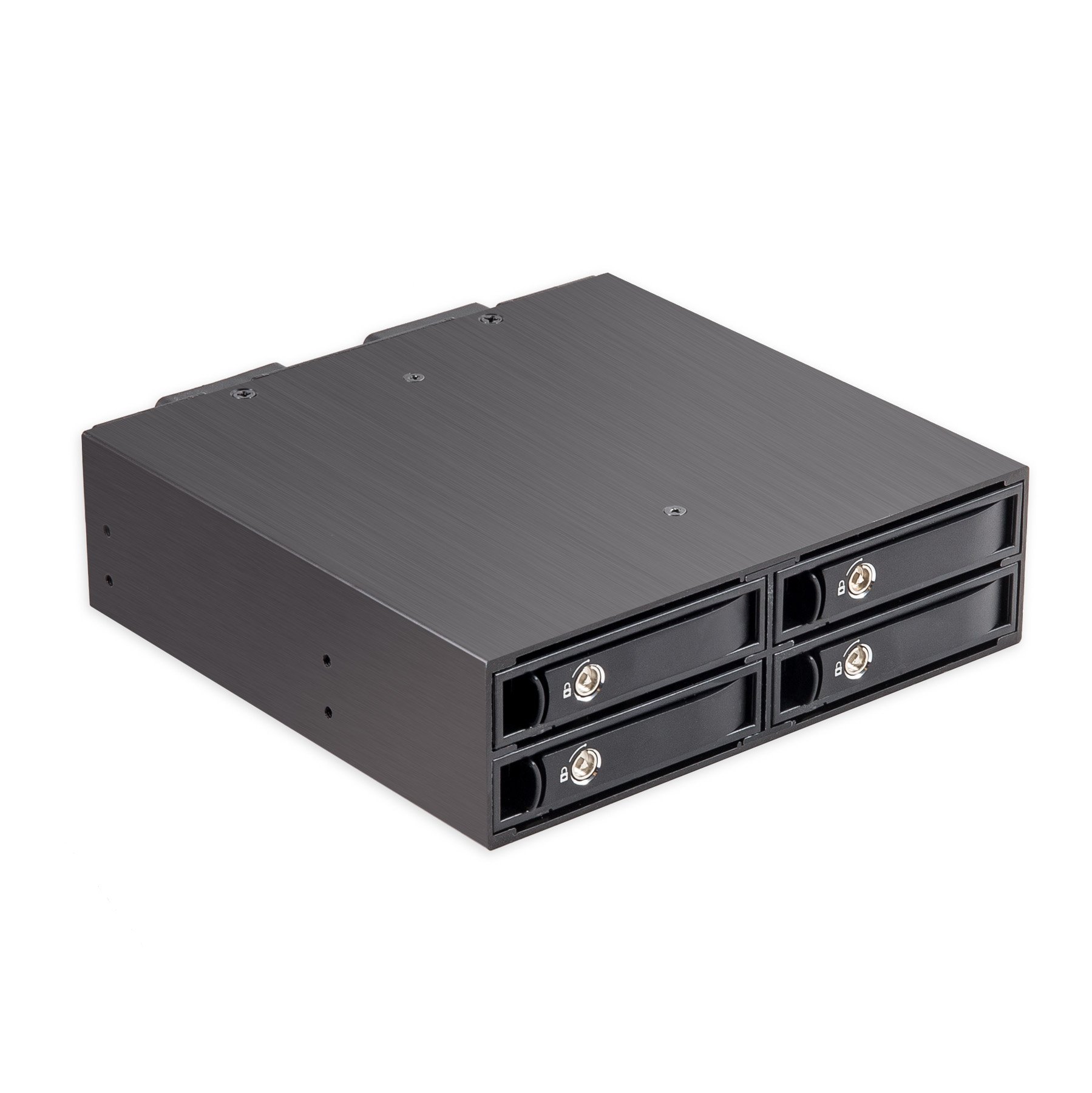 Syba 4 Bay 2.5” SATA Hard Drive Mobile Rack Mount for 5.25" Drive Bays, for HDD SSD SY-MRA25038
