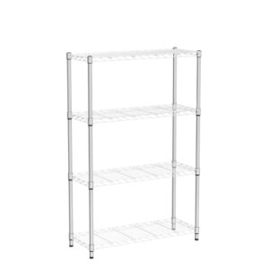 HCY 4-Tier, Shelf Heavy Duty, Shelving Unit NSF Height Adjustable Metal Storage Rack for Laundry Bathroom Kitchen Garage Pantry Organization 1000 LBS Capacity -14''x36''x54'' (Chrome)