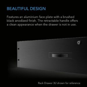AC Infinity Rack Mount Drawer 4U with Aluminum Faceplate, with Lock and Key, for 19” Equipment Server AV DJ Cabinets Racks