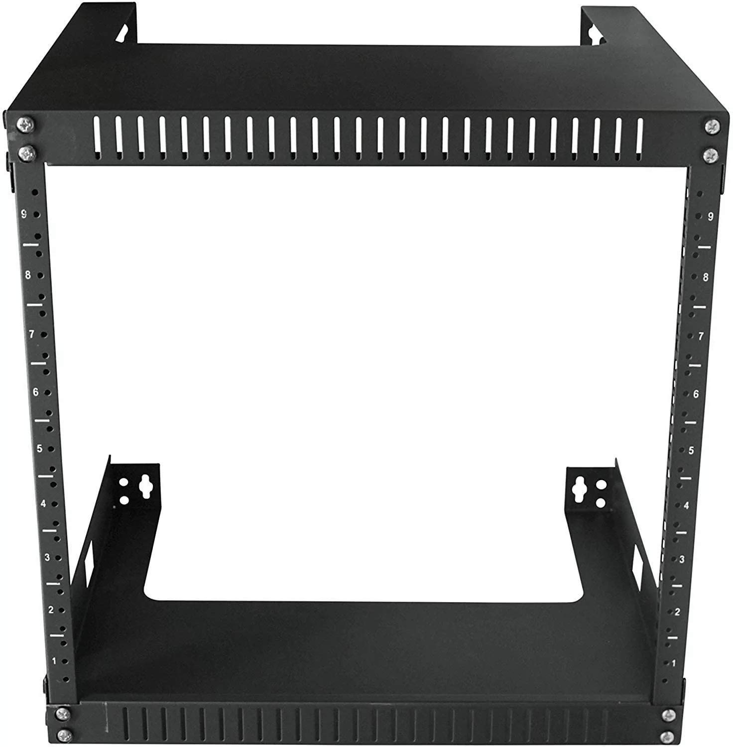 TECHTOO Wall Mount Rack Open Frame 19Inch Server Equipment Rack Heavy Duty Network Equipment Rack 13.7 Inch Deep - Black (09U)