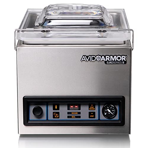 Avid Armor Chamber Vacuum Sealer Model ES41 Euro Series, Powered by Busch Oil Pump, 11" Seal Bar, Perfect for Liquid-Rich Foods, Cooking Sous Vide, Infusions/Pickling, Heavy-Duty Professional Unit