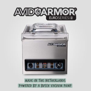 Avid Armor Chamber Vacuum Sealer Model ES41 Euro Series, Powered by Busch Oil Pump, 11" Seal Bar, Perfect for Liquid-Rich Foods, Cooking Sous Vide, Infusions/Pickling, Heavy-Duty Professional Unit