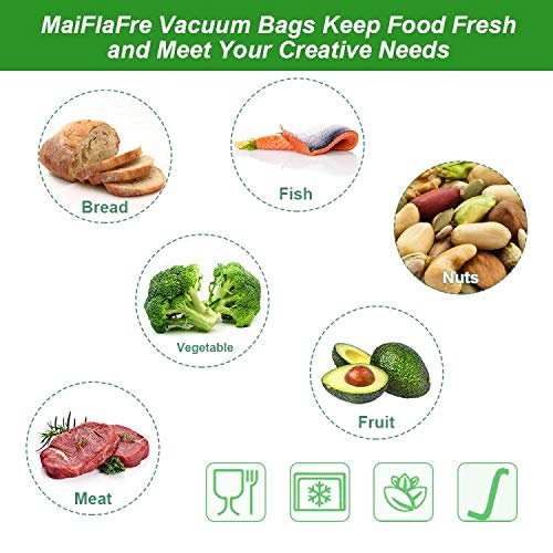 MaiFlaFre 100 Plus Quart 10X13 Vacuum Sealer Bags with Commercial Grade, BPA Free, Heavy Duty.Vacuum Sealer Freezer Bags Compatible with Any Types Vacuum Sealer