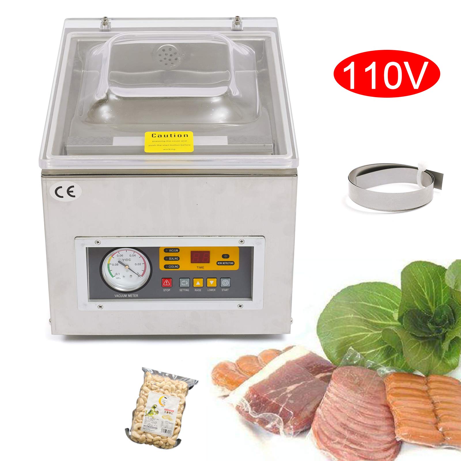 Leweiiq DZ-260C Table Top Chamber Vacuum Sealer Digital Vacuum Packing Sealing Machine