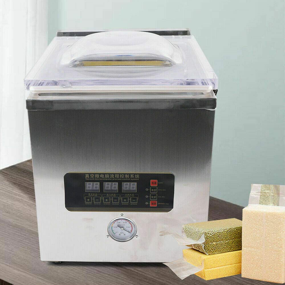 Desktop Chamber Vacuum Sealer 2L Digital Vacuum Packing Sealing Machine Sale Commercial Vacuum Sealer Food Sealing Machine Food Fresh Packing Sealer ZK-260