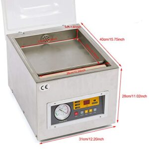 Commercial Chamber Vacuum Sealer, 110V10.2" Sealing Vacuum Food Sealers Vacuum Packing Machine for Fresh Meats, Vegetables, Food Saver