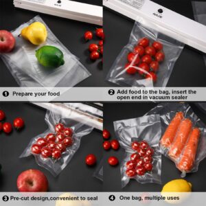 Outus 4 x 6 Inch Vacuum Heat-Seal Bags Vacuum Sealer Bags Pre-Cut Seal Bag for Food Preservation (240 Pieces)