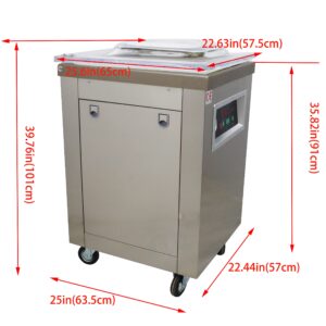 INTBUYING Single Chamber Vacuum Packaging Machine DZ500 Vacuum Seal Machine Stainless Steel Vacuum Sealing Machine Packaging Sealer 20inch Sealing Length 110V