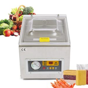 120 w digital chamber vacuum sealer machine, commercial automatic vacuum packing sealing/desktop sealer chamber for vacuum packing of food, grain, fruit, pickle, preserved fruit (us stock)