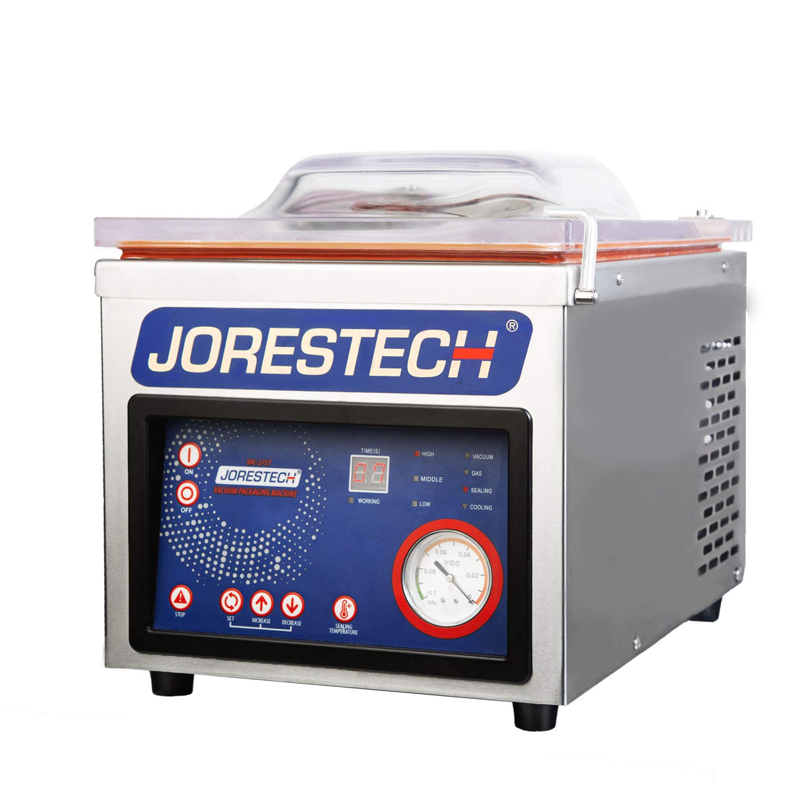 JORESTECH CHAMBER VACUUM BAG SEALER WITH ROTARY PUMP AND EMBOSSING TECHNOLOGY