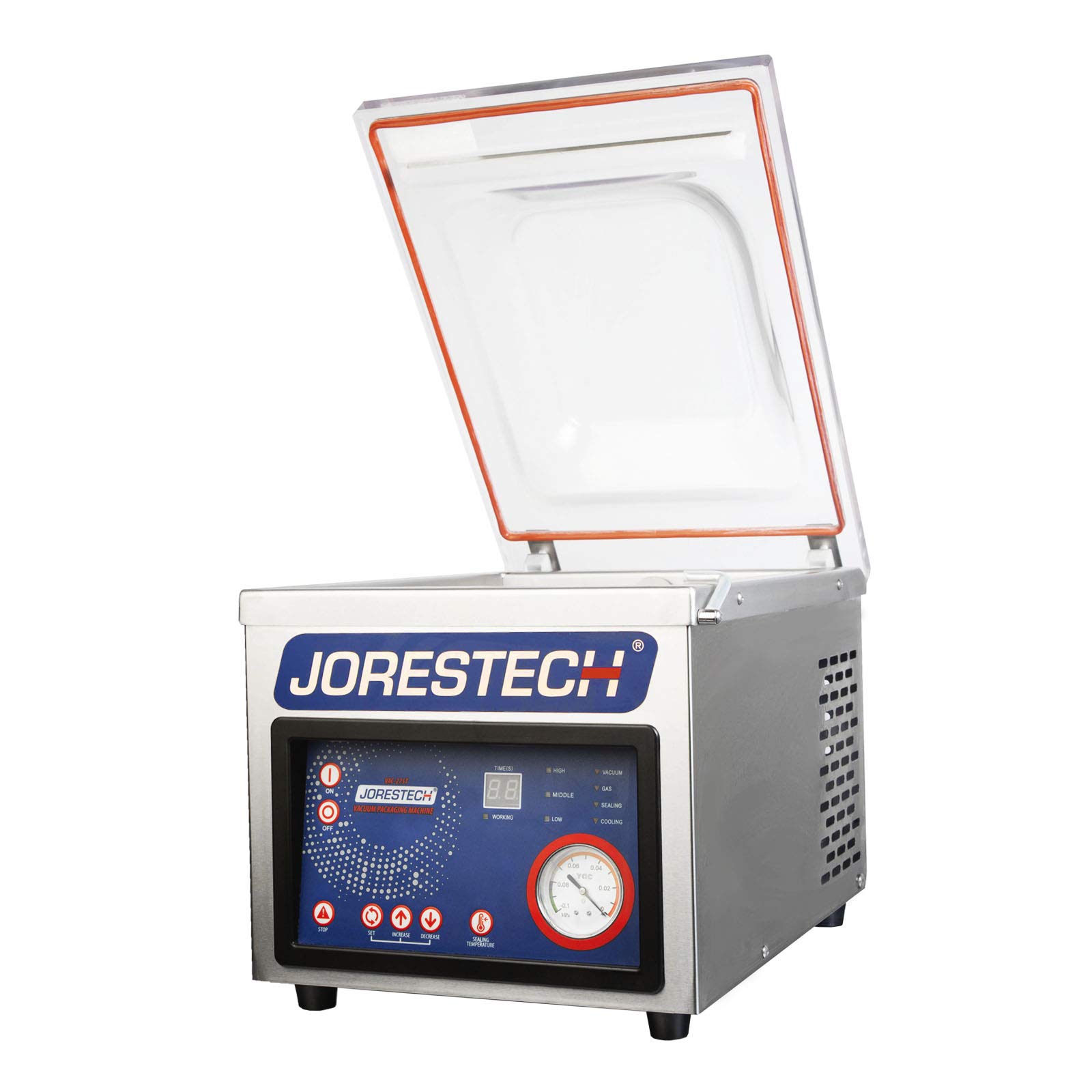 JORESTECH CHAMBER VACUUM BAG SEALER WITH ROTARY PUMP AND EMBOSSING TECHNOLOGY