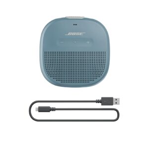 Bose SoundLink Micro Bluetooth Speaker: Small Portable Waterproof Speaker with Microphone, Stone Blue