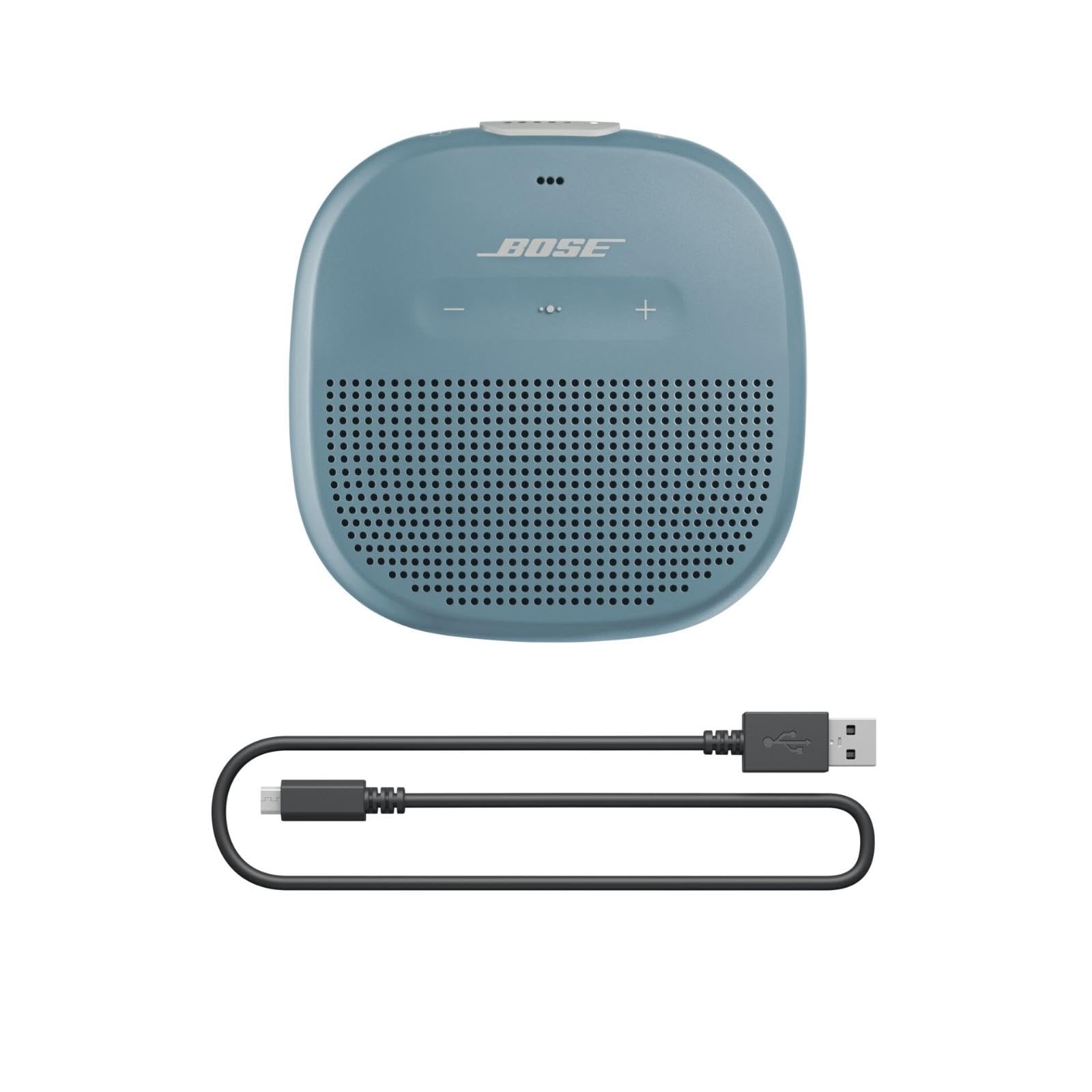 Bose SoundLink Micro Bluetooth Speaker: Small Portable Waterproof Speaker with Microphone, Stone Blue