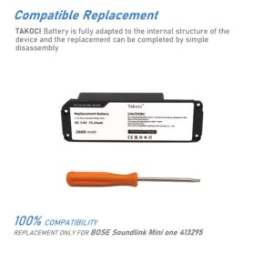 TAKOCI Replacement Battery for Bose Soundlink Mini one 413295 061384 061385 061386 061834 2600mAh