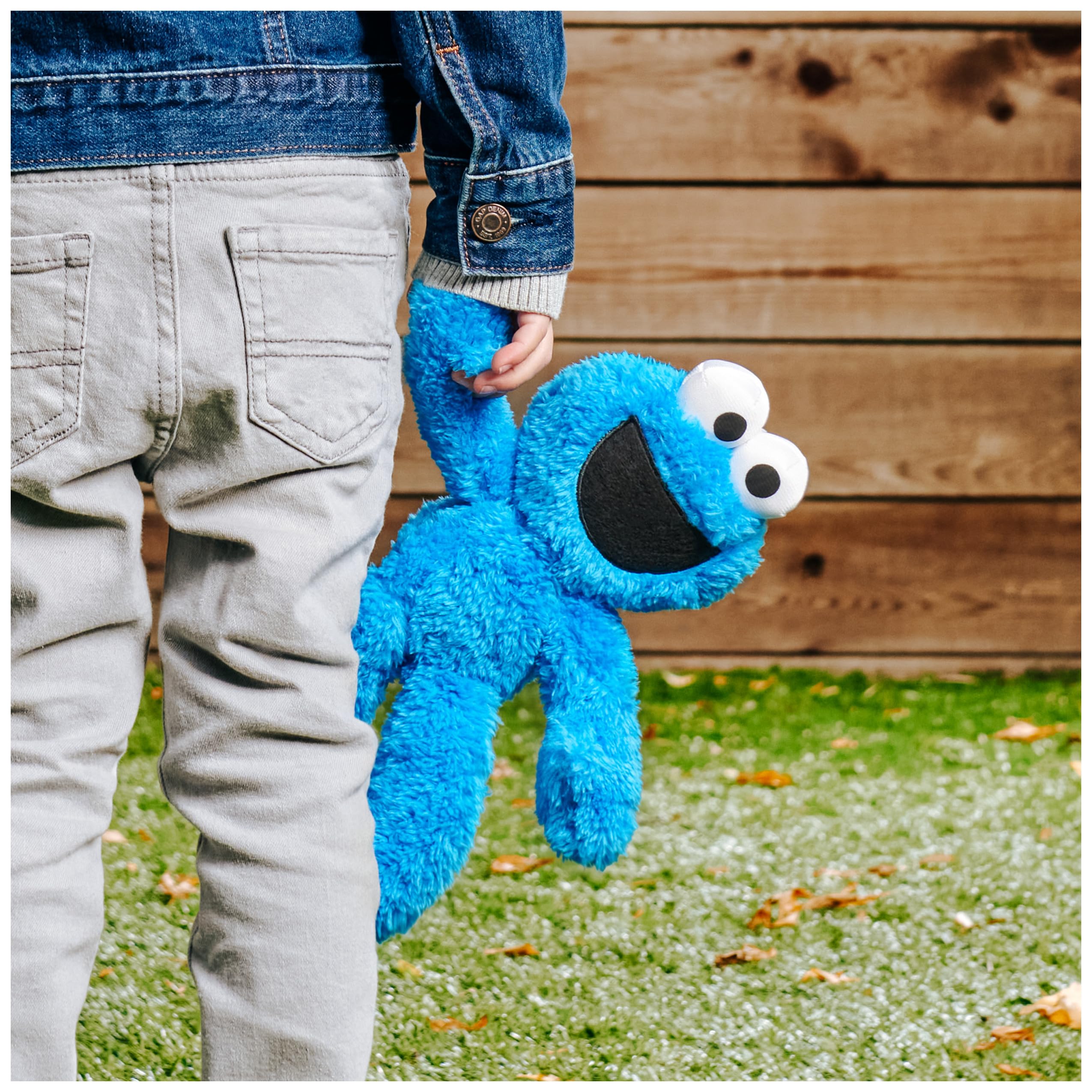 GUND Sesame Street Official Cookie Monster Take Along Buddy 13'' Polyester Plushie Stuffed Kids Toy, For Kids Ages 1 and Up, Blue