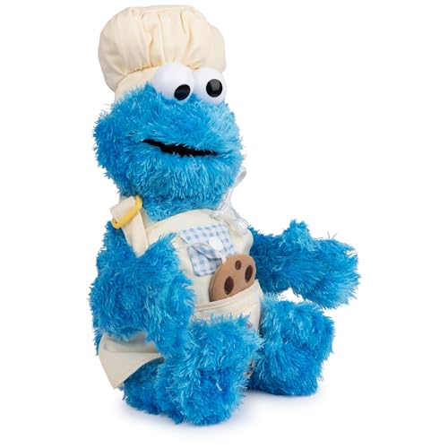 GUND Sesame Street Official Cookie Monster Teach Me Plush, Premium Plush Toy for Ages 1 & Up, Blue, 15”