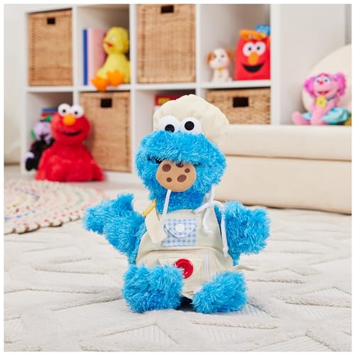 GUND Sesame Street Official Cookie Monster Teach Me Plush, Premium Plush Toy for Ages 1 & Up, Blue, 15”