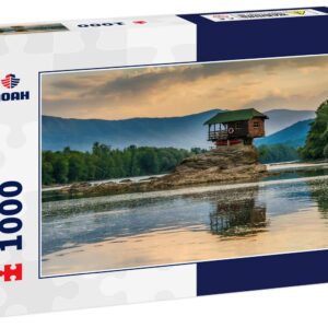 Noah Jigsaw Puzzle Lonely House on The River Drina in Bajina Basta, Serbia 1000 Pieces