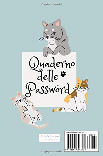 Quaderno delle Password: per smemorati. Password Book alfabetizzato piccolo, conserva i tuoi dati d'accesso in questo libro per password tascabile, 15x23 cm (Italian Edition)