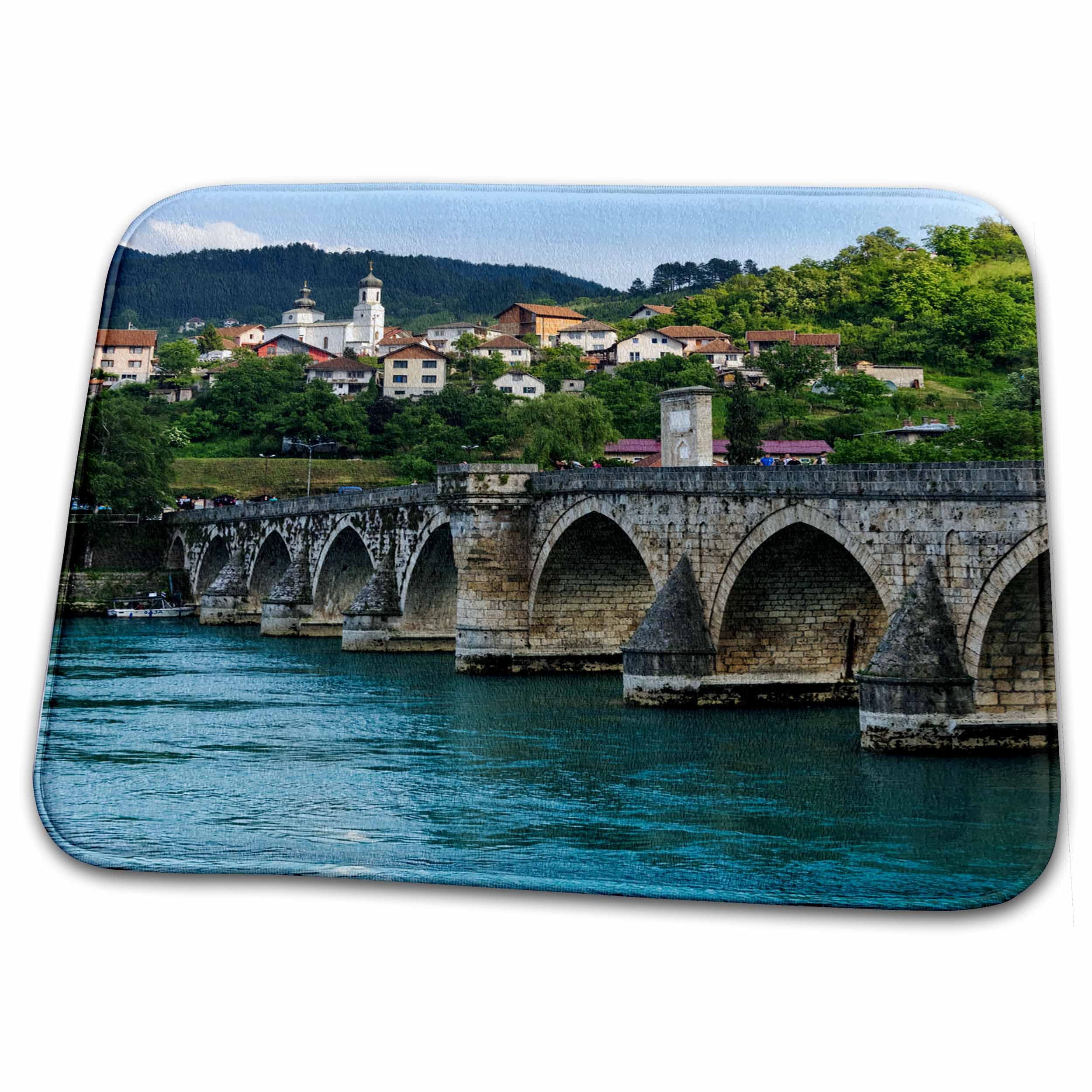 3dRose Mehmed Pasha Sokolovic Bridge on the Drina River.... - Dish Drying Mats (ddm-344955-1)