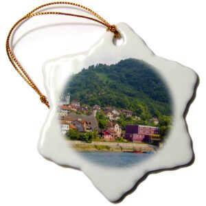 3drose virgin mary church on thebank of the drina river, visegrad,... - ornaments (orn-344954-1)