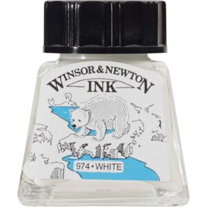 winsor & newton drawing ink, 14ml bottle, white