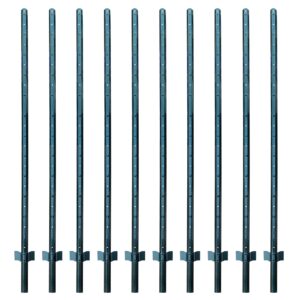 ARIFARO Fence Posts 7 Feet Sturdy Duty Metal Fence Post, Pack of 10, No Dig Garden U Post for Wire Fencing Steel Post for Yard, Outdoor Wire