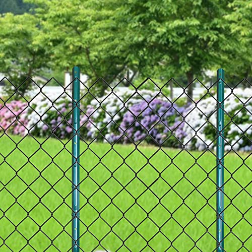 ARIFARO Fence Posts 3 Feet Sturdy Duty Metal Fence Post, Pack of 10, 3-4-5-6-7 Feet No Dig Garden U Post for Wire Fencing Steel Post for Yard, Outdoor Wire