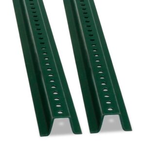 SmartSign - K-153-8-2 U-Channel Sign Post, Heavy-Duty | 8' Tall Baked Enamel Steel Post - Pack of 2