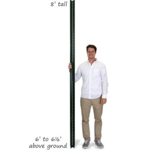 SmartSign - K-153-8-2 U-Channel Sign Post, Heavy-Duty | 8' Tall Baked Enamel Steel Post - Pack of 2