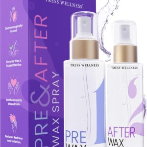 Tress Wellness Pre Wax Cleanser and After Wax Care - Pre Wax Spray and After Wax Spray - After wax oil Prewax Treatment Spray - After Wax Treatment Post Wax Oil Wax Remover for Skin Post Wax Care