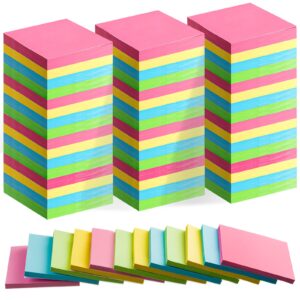 fainne 120 pads sticky notes 3x3 bulk colors self stick pads pink yellow green blue paper note pads memo for office school home notebook supplies 50 sheets/pad(simple color,solid)