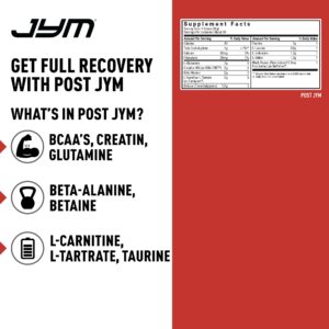 Post JYM Active Matrix, Post-Workout with BCAA's, Glutamine, Creatine HCL, Beta-Alanine and More, JYM Supplement Science, Blue Arctic Freeze, 30 Servings (22 Oz)