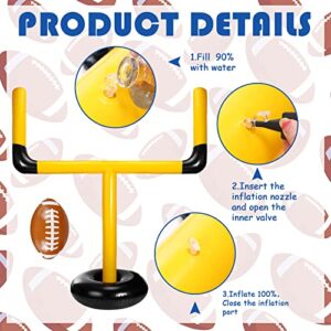 Inflatable Jumbo Football Set Inflatable Football Goal with Ball Football Target Football Goal Post Football Accessories Outdoor Sport Football Toys for Practice and Fun (63 Inch)