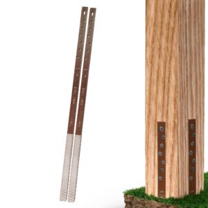 post buddy pack of 2 easy fence post repair (to fix 1 broken wood post), fast and simple to install, highly effective, long-lasting