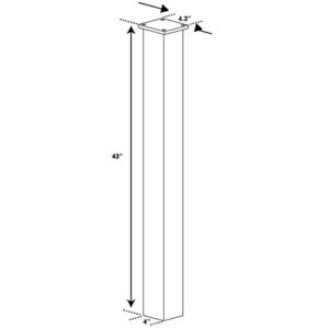 Mail Boss 7121, Black In-Ground Mounting Post, 43 x 4 x 4 inches, for Use with Mailbox